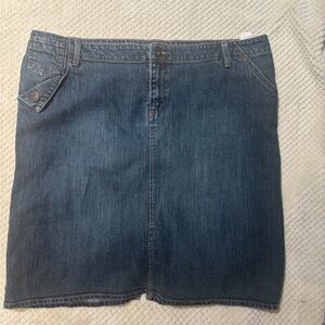 Riders by Lee Blue Denim Pencil Skirt - Vintage, plus size, classic, casual